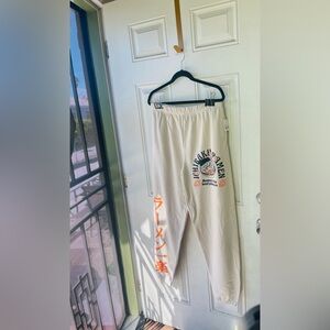 Cream Ramen Graphic Sweatpants
